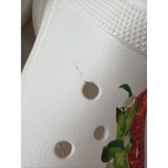 Crocs Bae Fresh Fruits Strawberries Platform White Clogs Wm's NWT DISC womens 11 - Picture 11 of 16